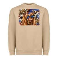 Mushroom 4th of July Highland Cattle Heavyweight Sweatshirt - RanaPortraitStore