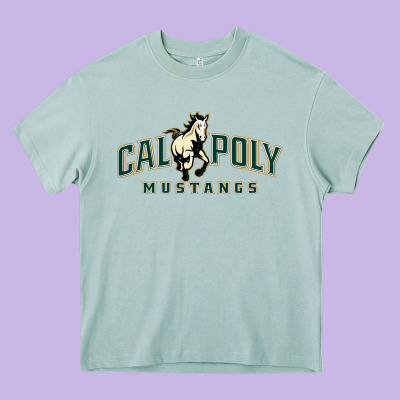 Cal Poly Mustangs Heavy Core Tee Designed By Artisfamous