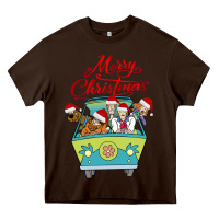 Chocolate Brown Scooby Doo merry christmas Heavy Core Tee - artisFamous