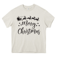 Cream merry christmas Heavy Core Tee - artisFamous