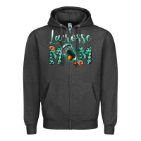 Charcoal Heather lacrose mom Zipper Hoodie - Jasminsmagicworld