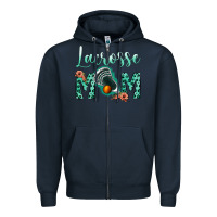 Navy lacrose mom Zipper Hoodie - Jasminsmagicworld