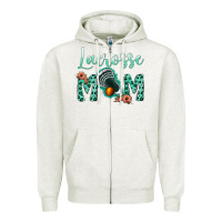 Oatmeal Heather lacrose mom Zipper Hoodie - Jasminsmagicworld