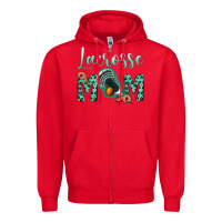 Red lacrose mom Zipper Hoodie - Jasminsmagicworld