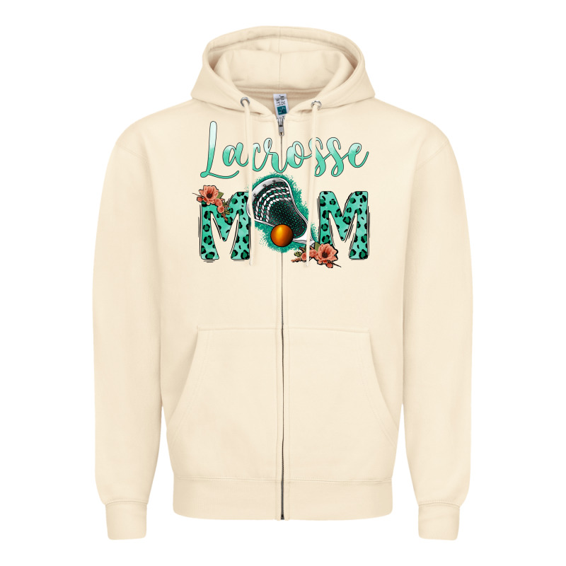 Lacrose Mom Zipper Hoodie by Jasminsmagicworld | Teevron