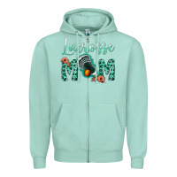 Seafoam lacrose mom Zipper Hoodie - Jasminsmagicworld
