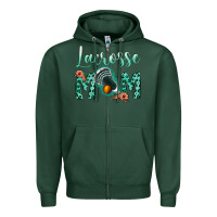 Sports Green lacrose mom Zipper Hoodie - Jasminsmagicworld