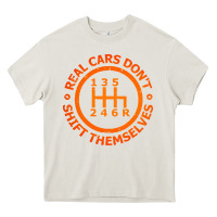 Cream real cars dont shift themselves Heavy Core Tee - artisFamous