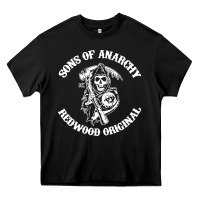 Black sons of anarchy Heavy Core Tee - artisFamous