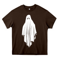 Chocolate Brown sheet ghost Heavy Core Tee - artisFamous