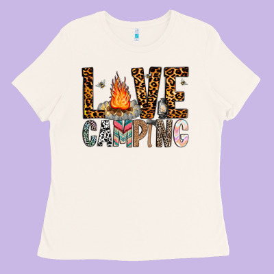 Love Camping Ladies Tee Designed By Cowhidedigitalart