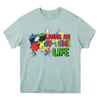 Arona Living an au-some life Autism Awareness Day Heavy Core Tee - FaDigitalArtStudio