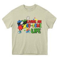 Living An Au-some Life Autism Awareness Day Heavy Core Tee | Teevron