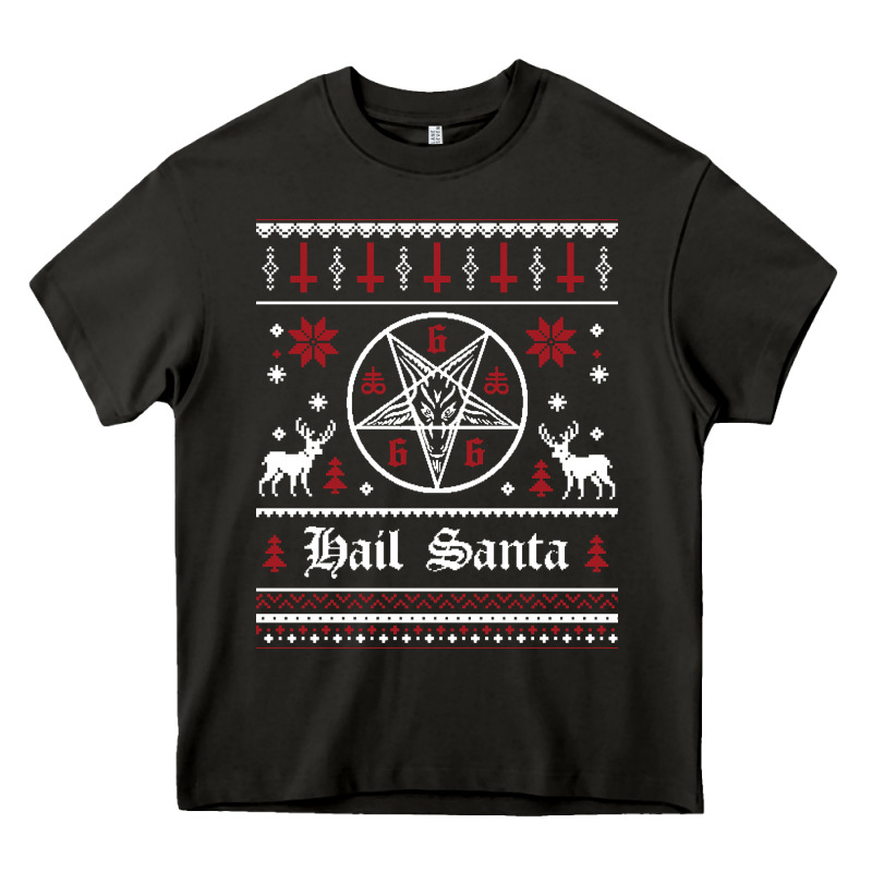 Hail Santa Ugly Christmas Sweater   Sweatshirt Heavy Core Tee by artisFamous | Teevron