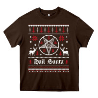 Chocolate Brown hail santa ugly christmas sweater   sweatshirt Heavy Core Tee - artisFamous