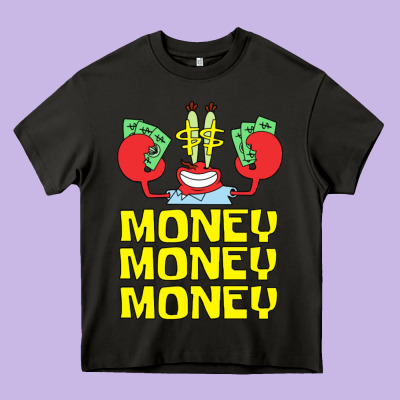 Mr Krabs Love Money Heavy Core Tee Designed By Artisfamous