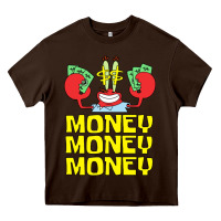 Chocolate Brown mr krabs love money Heavy Core Tee - artisFamous