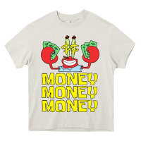 Cream mr krabs love money Heavy Core Tee - artisFamous