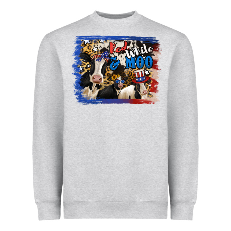 Red White Moo Heifers Heavyweight Sweatshirt by RanaPortraitStore | Teevron