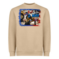 Mushroom Red White Moo Heifers Heavyweight Sweatshirt - RanaPortraitStore