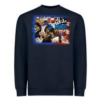 Navy Red White Moo Heifers Heavyweight Sweatshirt - RanaPortraitStore