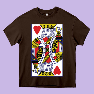 King Of Hearts Heavy Core Tee Designed By Artisfamous