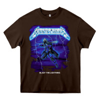 Chocolate Brown blast the lightning Heavy Core Tee - artisFamous