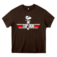 Chocolate Brown top dog Heavy Core Tee - artisFamous
