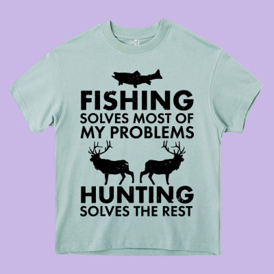 Funny Fishing And Hunting Heavy Core Tee Designed By Artisfamous