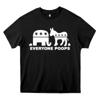 Black everyone poops Heavy Core Tee - artisFamous