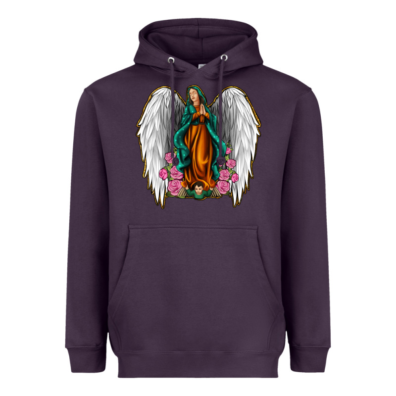 Angel Wing Lady Of Guadalupe Heavyweight Hoodie by Jasminsmagicworld | Teevron