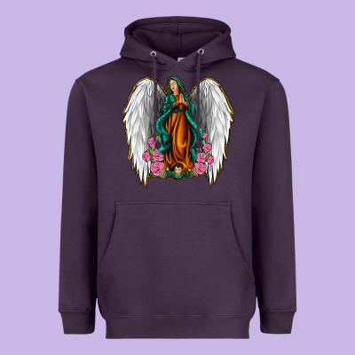 Angel Wing Lady Of Guadalupe Heavyweight Hoodie Designed By Jasminsmagicworld