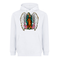 White Angel Wing Lady of Guadalupe Heavyweight Hoodie - Jasminsmagicworld