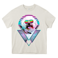 Cream bichons frise dog vintage Heavy Core Tee - artisFamous