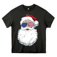 Santa Claus  U.s.a Sunglasses Christmas In July Santa Heavy Core Tee | Teevron
