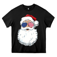 Black santa claus  u.s.a sunglasses christmas in july santa Heavy Core Tee - artisFamous