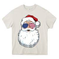 Cream santa claus  u.s.a sunglasses christmas in july santa Heavy Core Tee - artisFamous