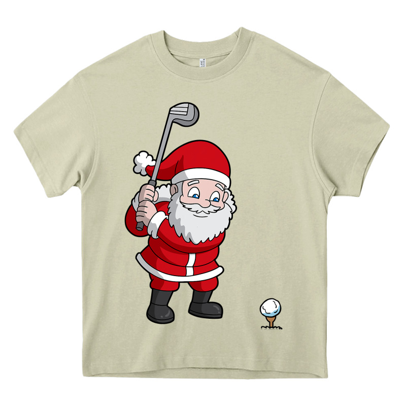 Santa Claus Golf Christmas Golfer Golfing Gift Heavy Core Tee by artisFamous | Teevron