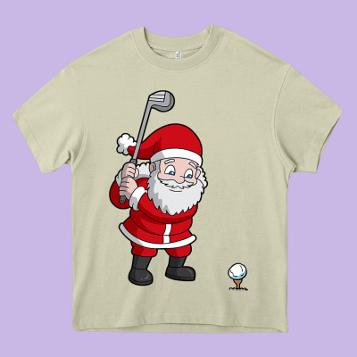 Santa Claus Golf Christmas Golfer Golfing Gift Heavy Core Tee Designed By Artisfamous