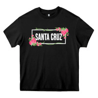 Black santa c.r.u.z cali  floral hibiscus flower Heavy Core Tee - artisFamous