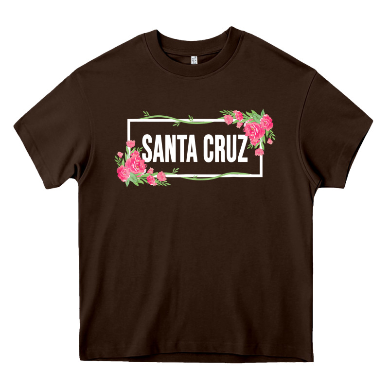 Santa C.r.u.z Cali  Floral Hibiscus Flower Heavy Core Tee by artisFamous | Teevron