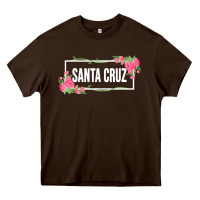 Chocolate Brown santa c.r.u.z cali  floral hibiscus flower Heavy Core Tee - artisFamous