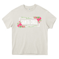 Cream santa c.r.u.z cali  floral hibiscus flower Heavy Core Tee - artisFamous