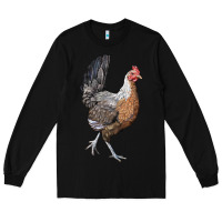 Black American Game Chicken Long Sleeve Tee - LillyAllenDesigns