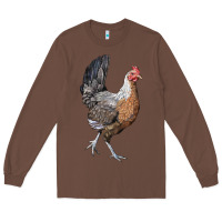 Chestnut American Game Chicken Long Sleeve Tee - LillyAllenDesigns