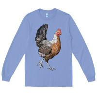 Colony Blue American Game Chicken Long Sleeve Tee - LillyAllenDesigns