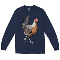 Navy American Game Chicken Long Sleeve Tee - LillyAllenDesigns