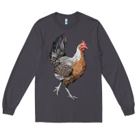 Smoke American Game Chicken Long Sleeve Tee - LillyAllenDesigns