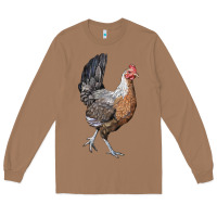 Toasted Coconut American Game Chicken Long Sleeve Tee - LillyAllenDesigns