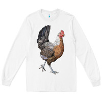 White American Game Chicken Long Sleeve Tee - LillyAllenDesigns